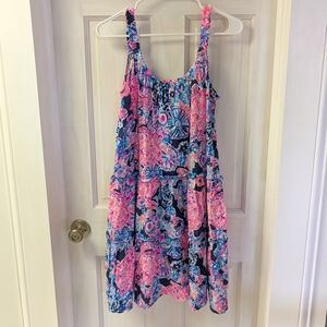 Lilly Pulitzer Loro Swing Dress In High Tide Navy, Turtle Amazement